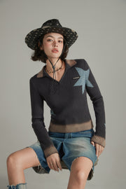 Vintage Star Knit Sweater