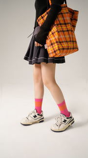 Logo Stripe Color High Socks