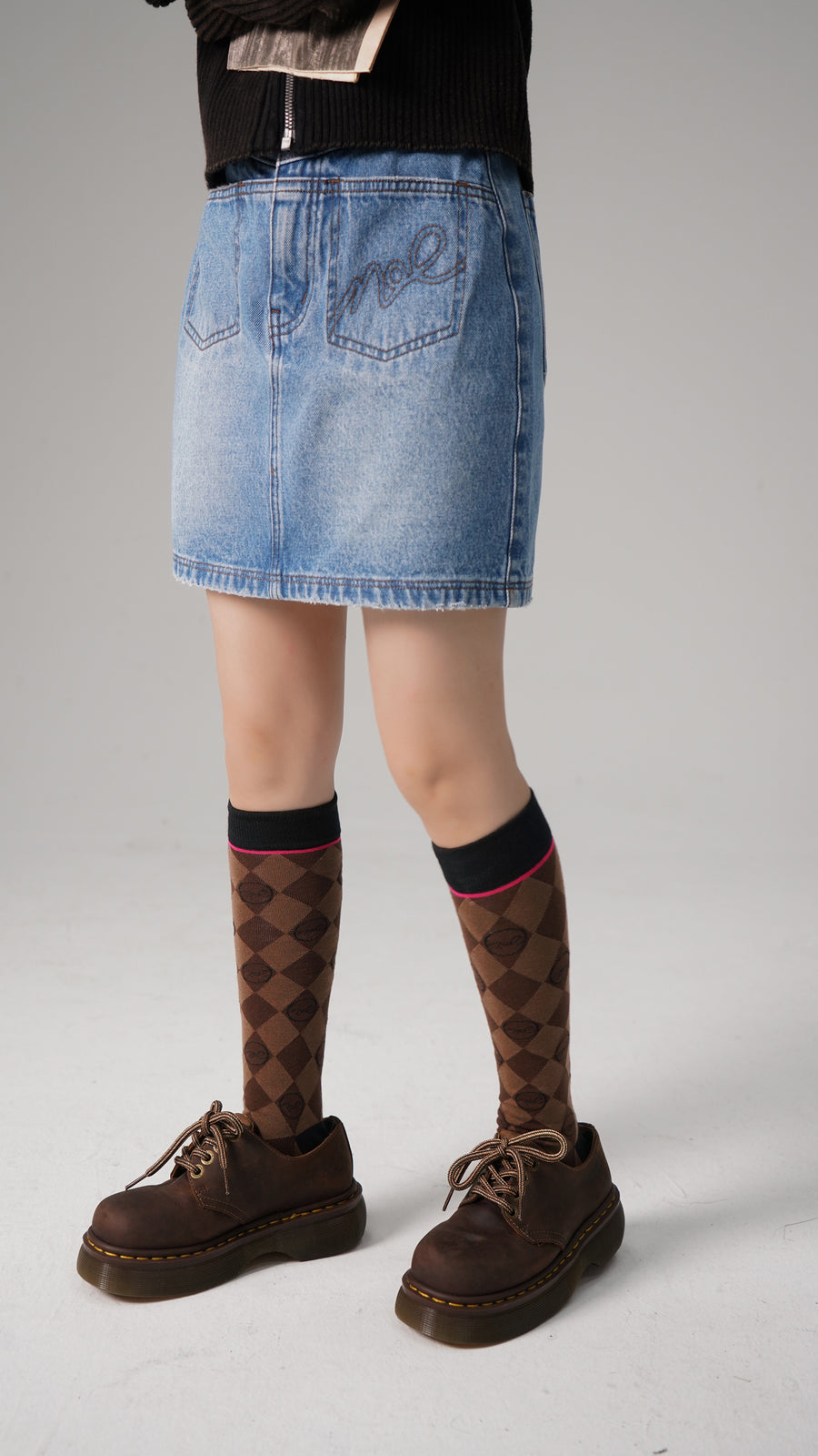 CHUU Argyle Color High Socks