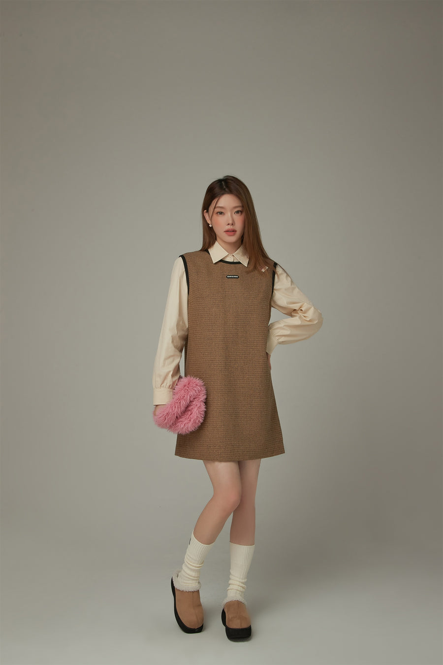 CHUU Line Color Matching Dress