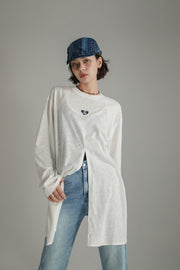 Heart Slit Long T-Shirt