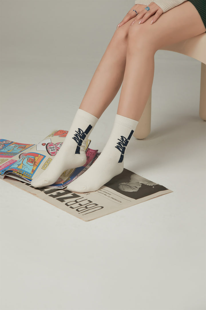 School Girl Lettering Socks