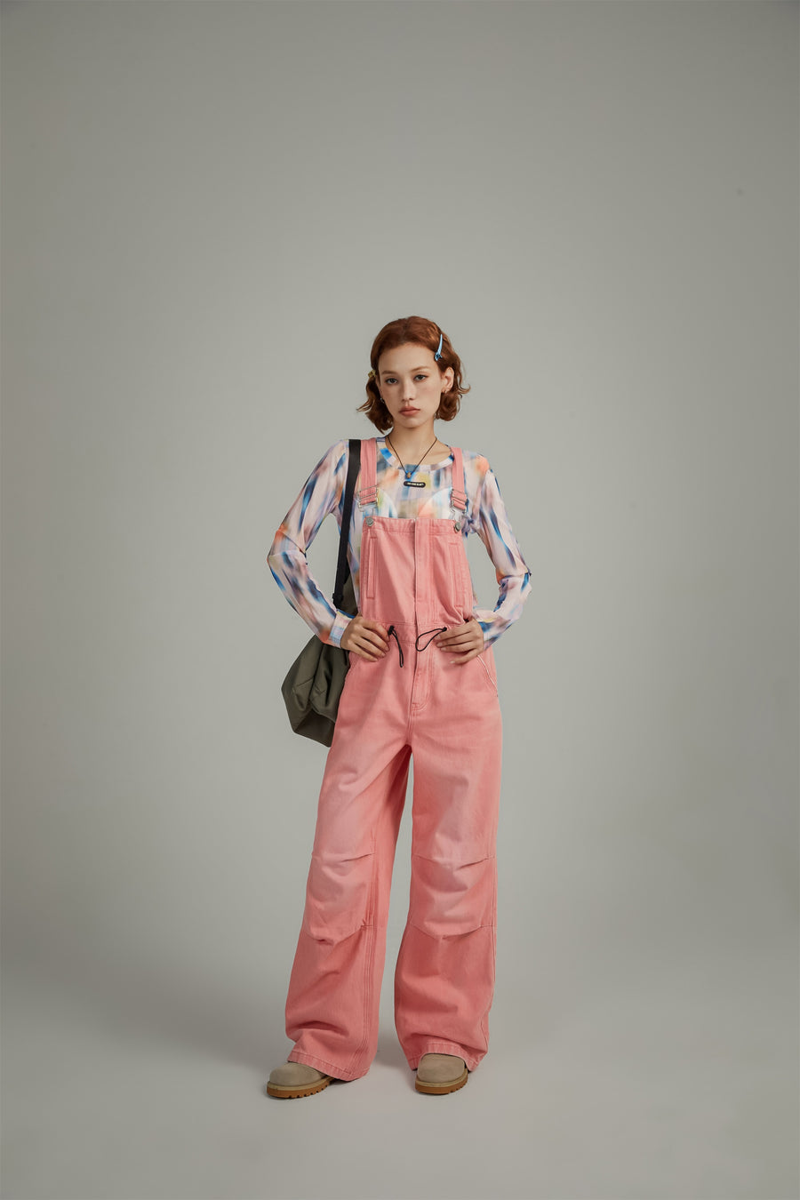 CHUU Drawstring Waist Overalls