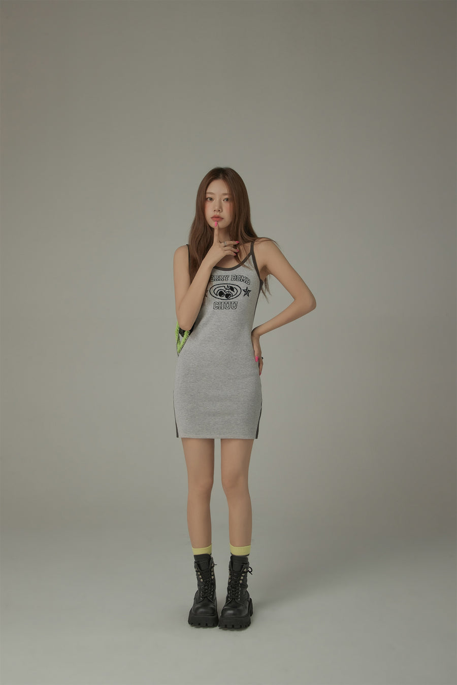 CHUU Cherry Bomb Sleeveless Mini Dress