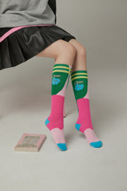 Sporty Color Knee Socks