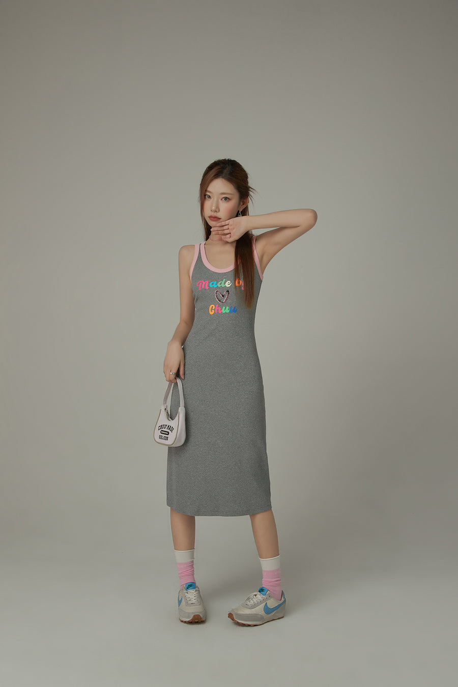 CHUU Open Back Sporty Sleeveless Maxi Dress