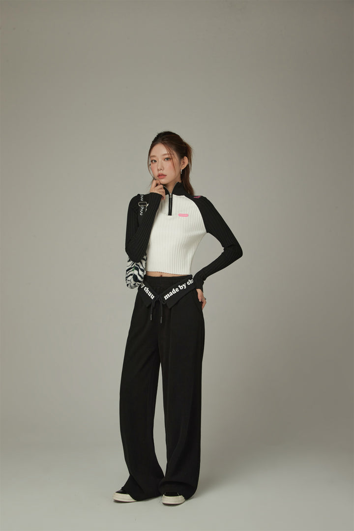 Logo String Wide Pants