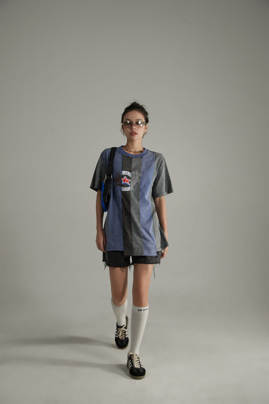 CHUU Vintage Stitched Centers Short Sleeve T-Shirt