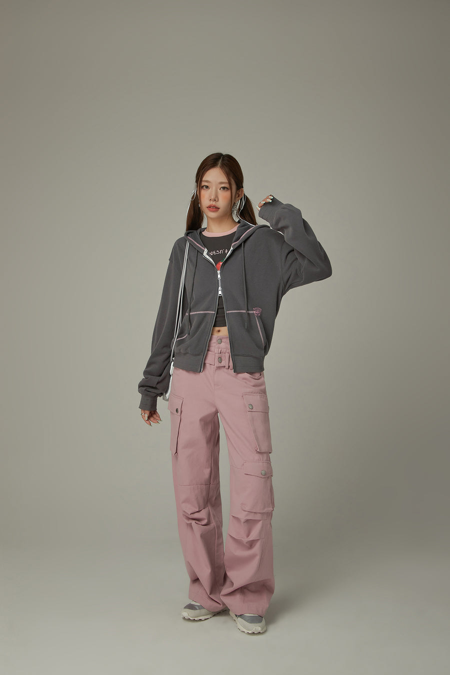 CHUU Loose Fit Hooded Zip-Up