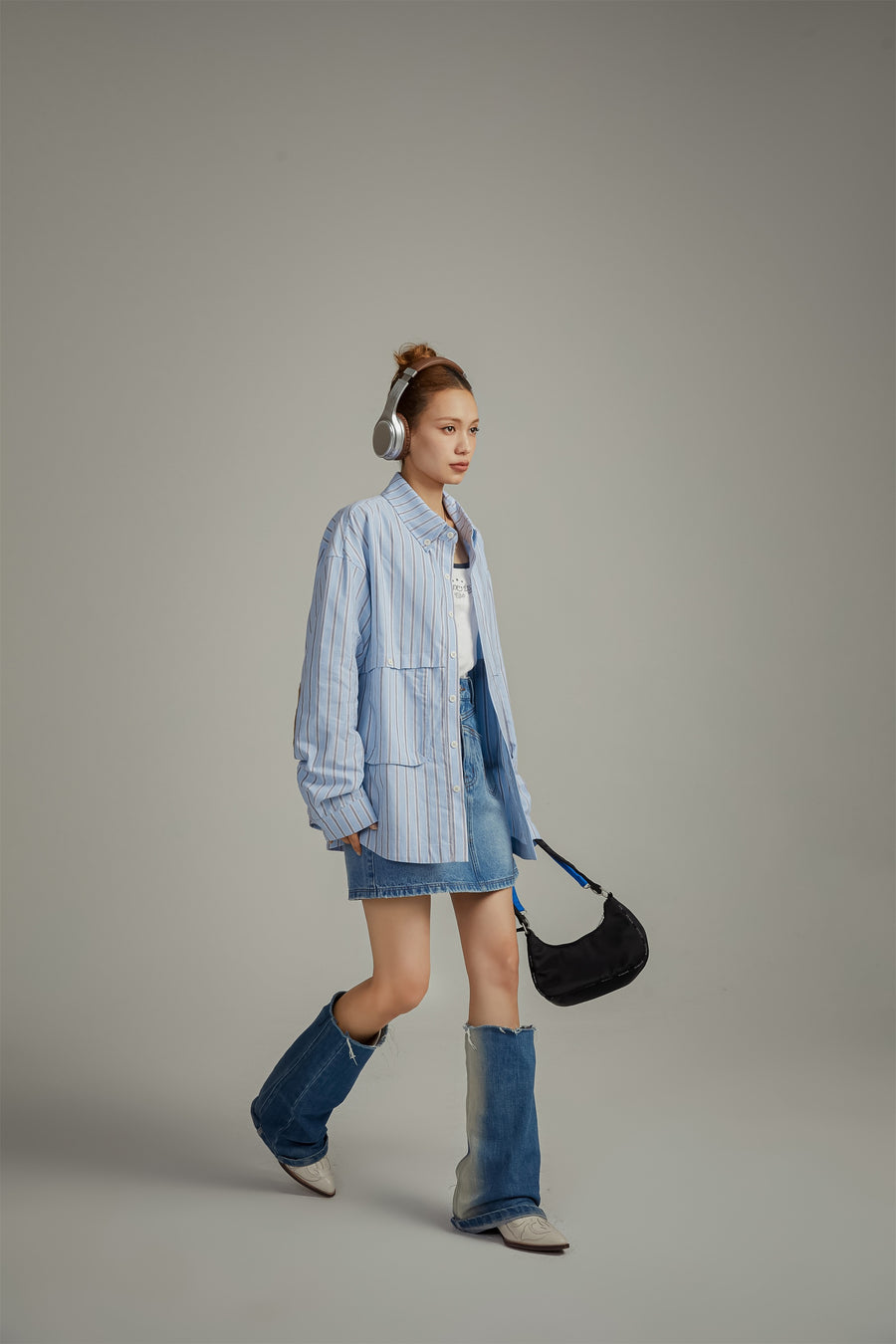 CHUU Pocket Stripe Long Sleeve Shirt