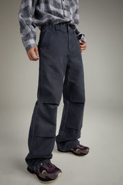 Casual Elastic Waist Wide Pants