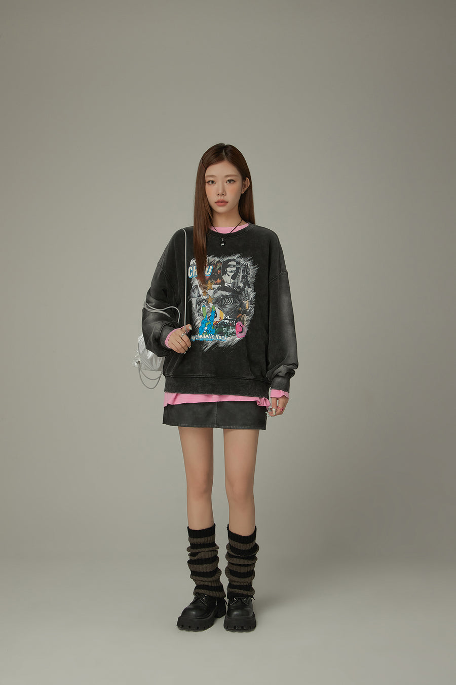 CHUU Printed Icons Rock Sweatshirt