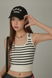 Striped Crop Sleeveless Top