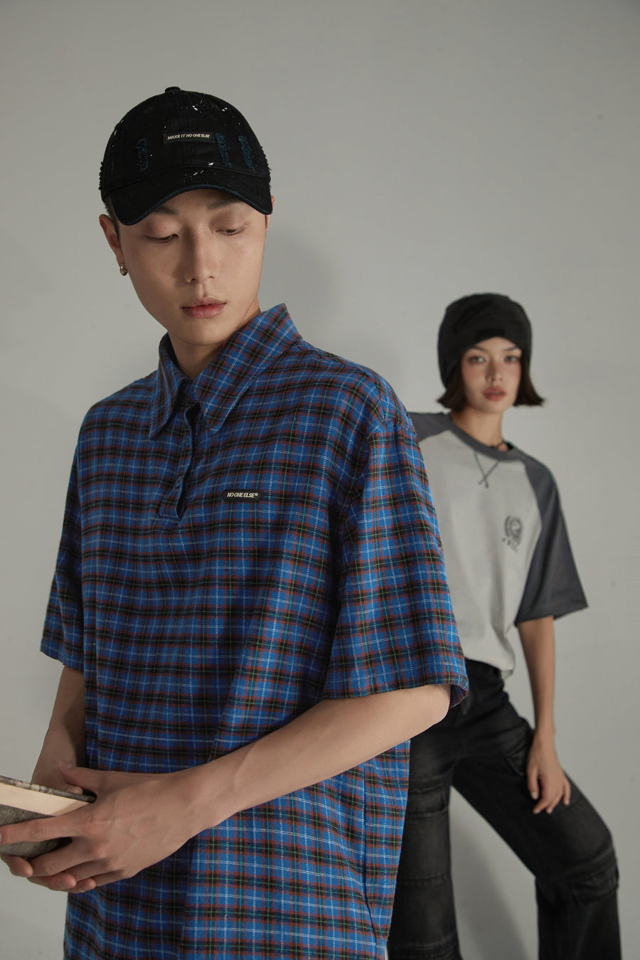 CHUU Retro Checked Loose Fit Shirt