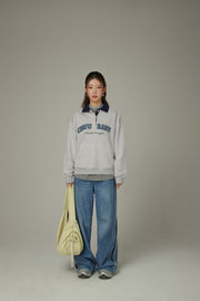 Polo Neck Boxy Sweatshirt