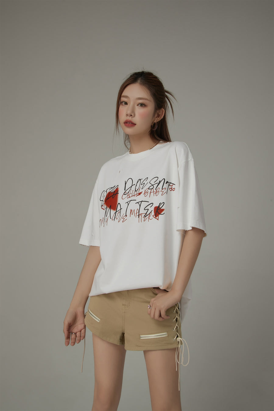 CHUU Size Doesnt Matter Cotton Loose-Fitting T-Shirt