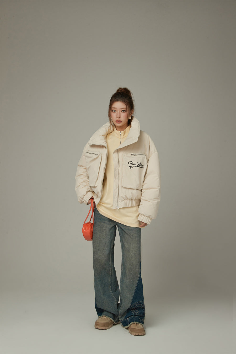 CHUU Big Pocket High Neck Sporty Jacket