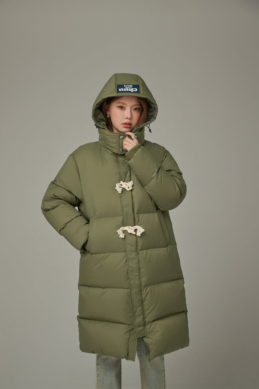 CHUU Boxy Padded Long Coat