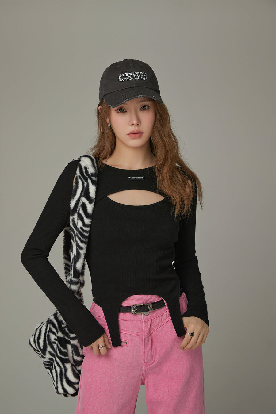 CHUU Embroidered Lettering Baseball Cap