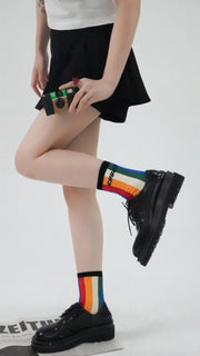 Rainbow Lined Socks