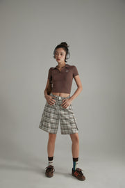 Retro Checked Color Loosefit Daily Shorts