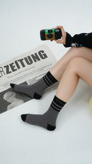 Color Logo High Socks