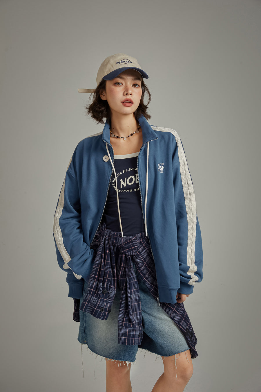 CHUU Sporty Color Combination Zip-Up