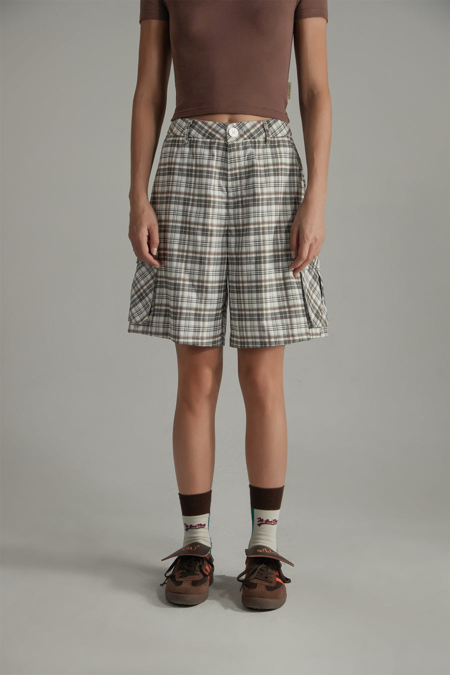 CHUU Retro Checked Color Loosefit Daily Shorts