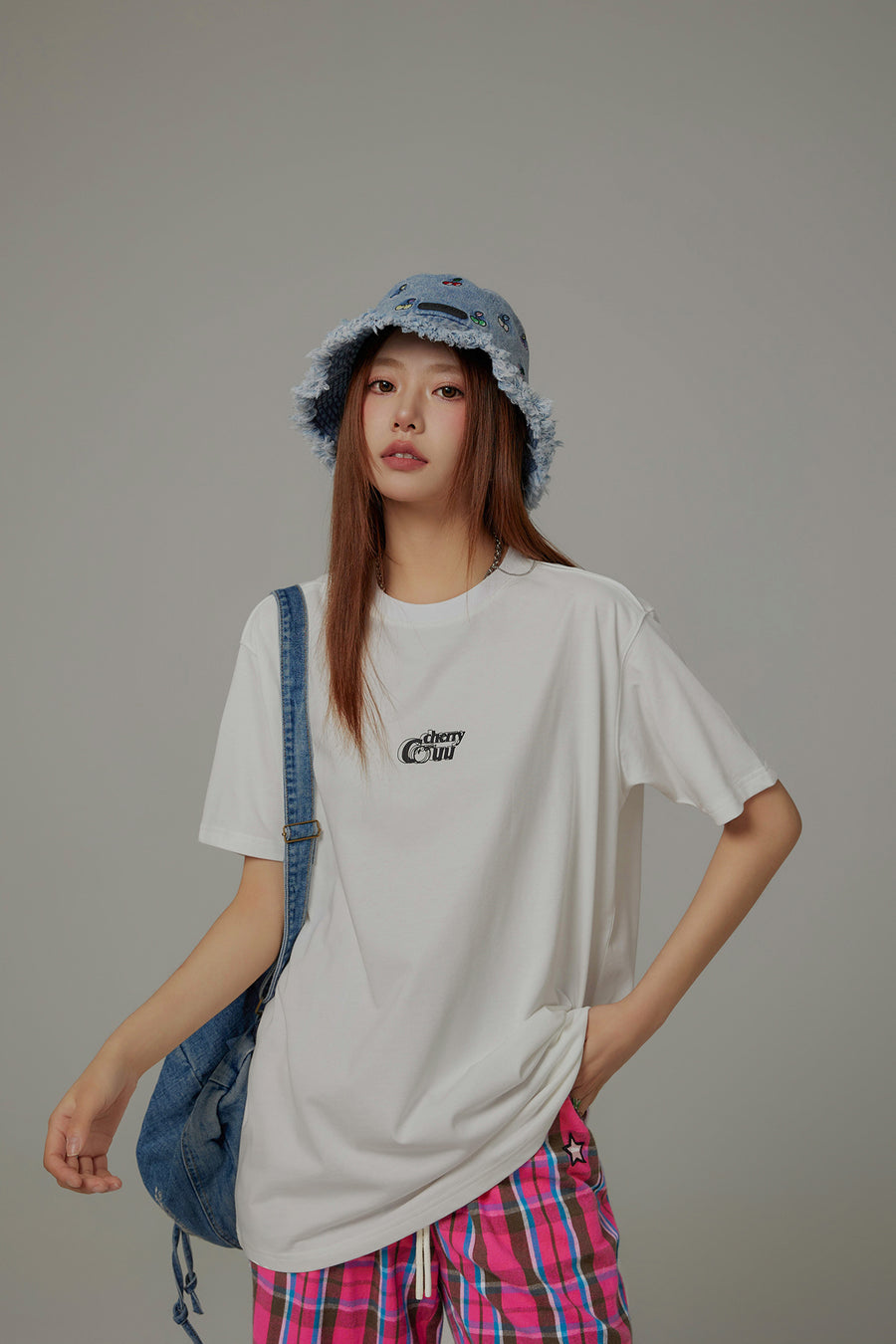 CHUU Chuu Cherry Color Basic T-Shirt