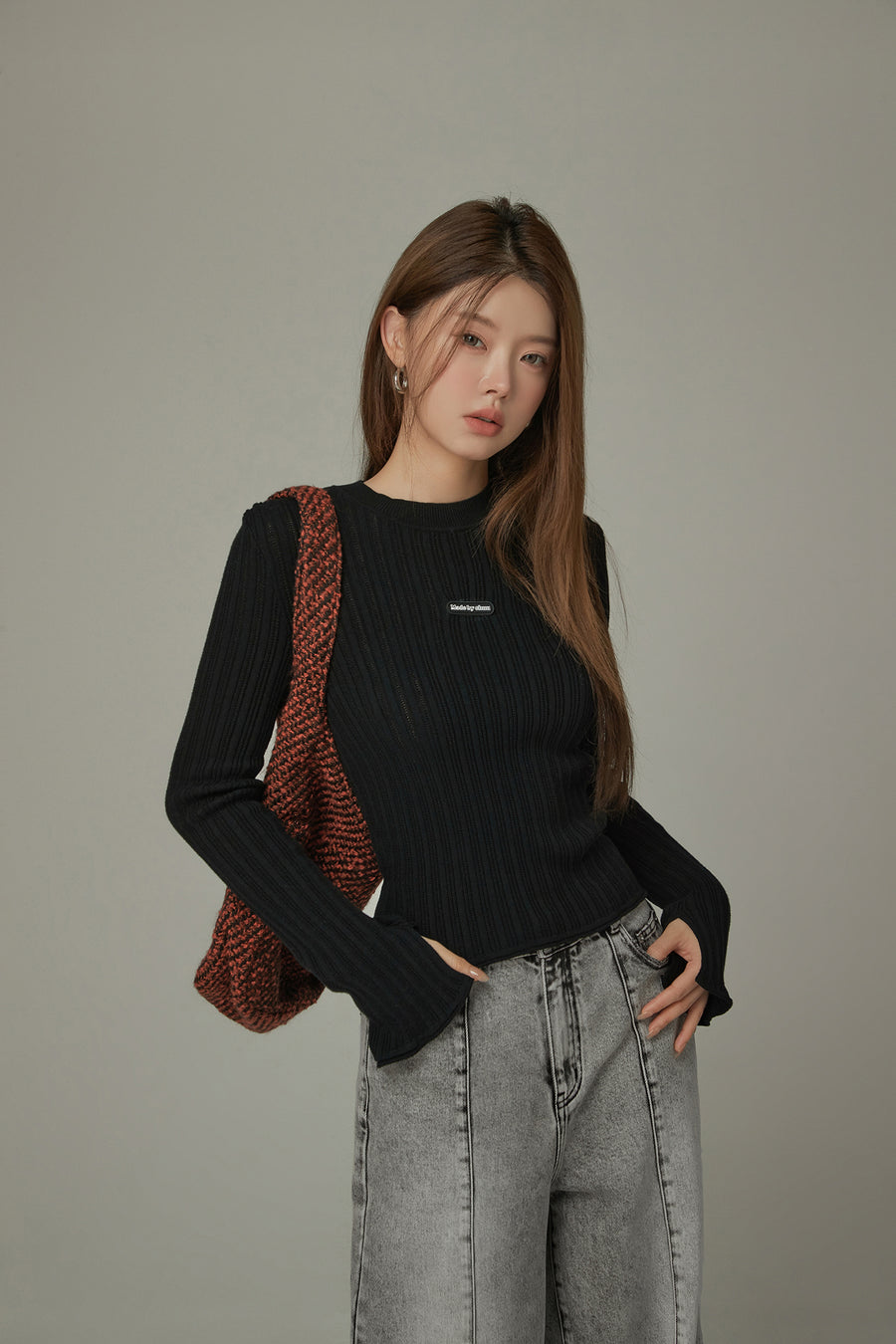 CHUU Ribbed Basic Knit Top