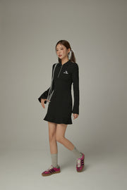 Polo Neck Embroidered Dress