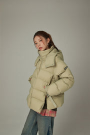 Solid Hooded Padded Jacket