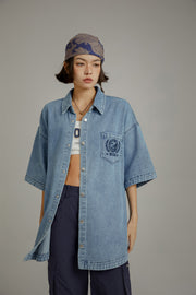 Loose-Fitting Denim Shirt