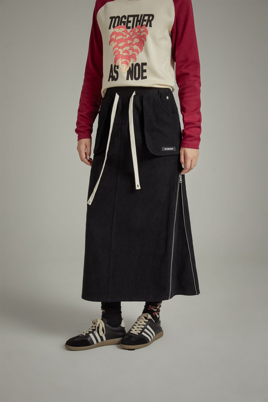 CHUU Pocket Casual Long String Skirt