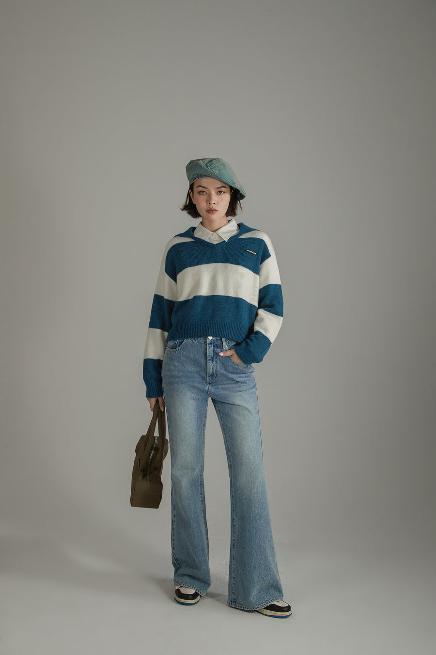 CHUU Sailor Color Scheme Knit Sweater