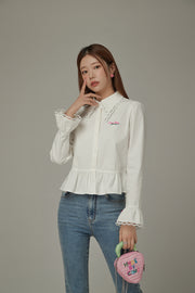 Ruffle Lace Collar Shirt