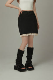 Lace Knit Banded Skirt