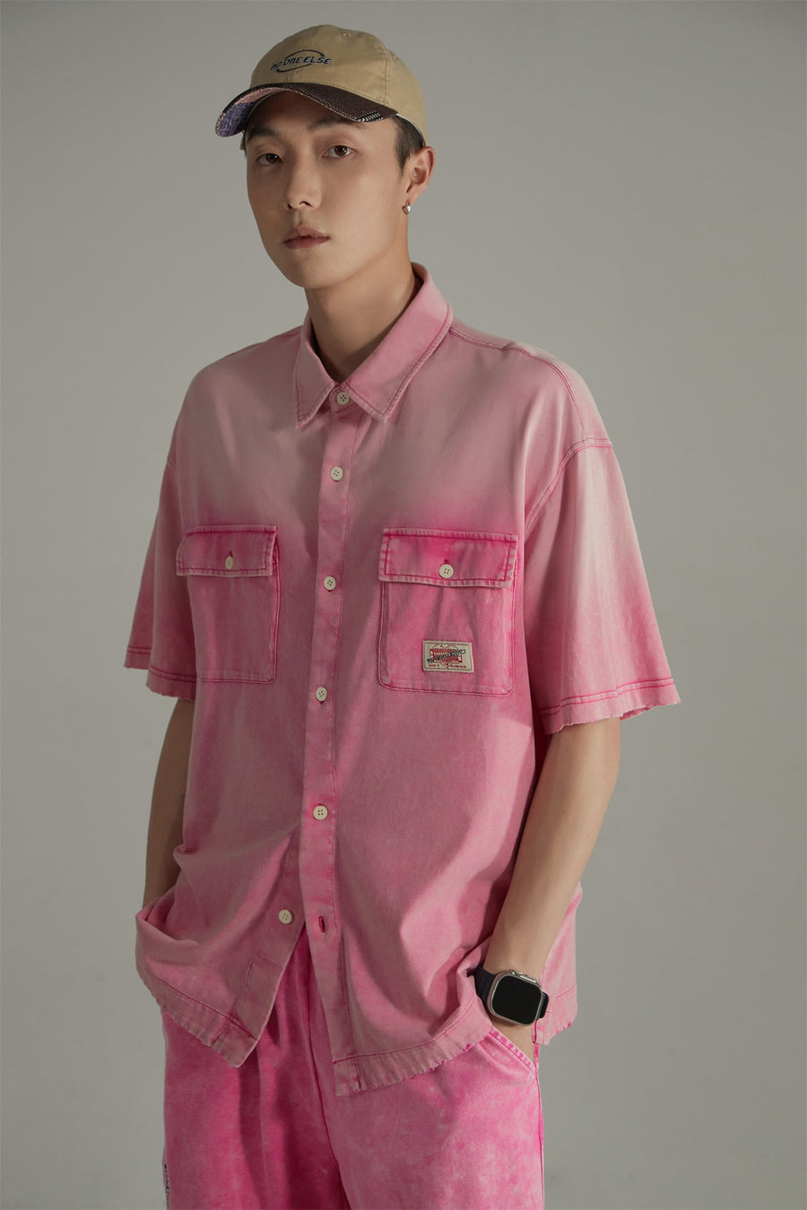 CHUU Front Pockets Design Loose Fit Short Sleeve Shirt