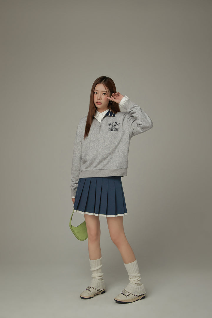 Logo Half Zip Up Sweatshirt