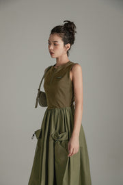 Sleeveless Cargo Pockets Dress