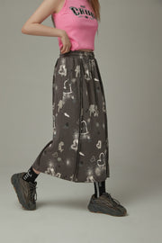 Graffiti Heart Long Skirt