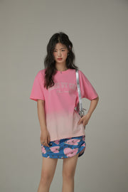 Printed Gradient Short Sleeve T-Shirt