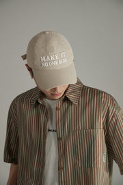 Make It Noe Lettering Embroidered Daily Ball Cap