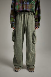 Pocket Wide Casual Pants