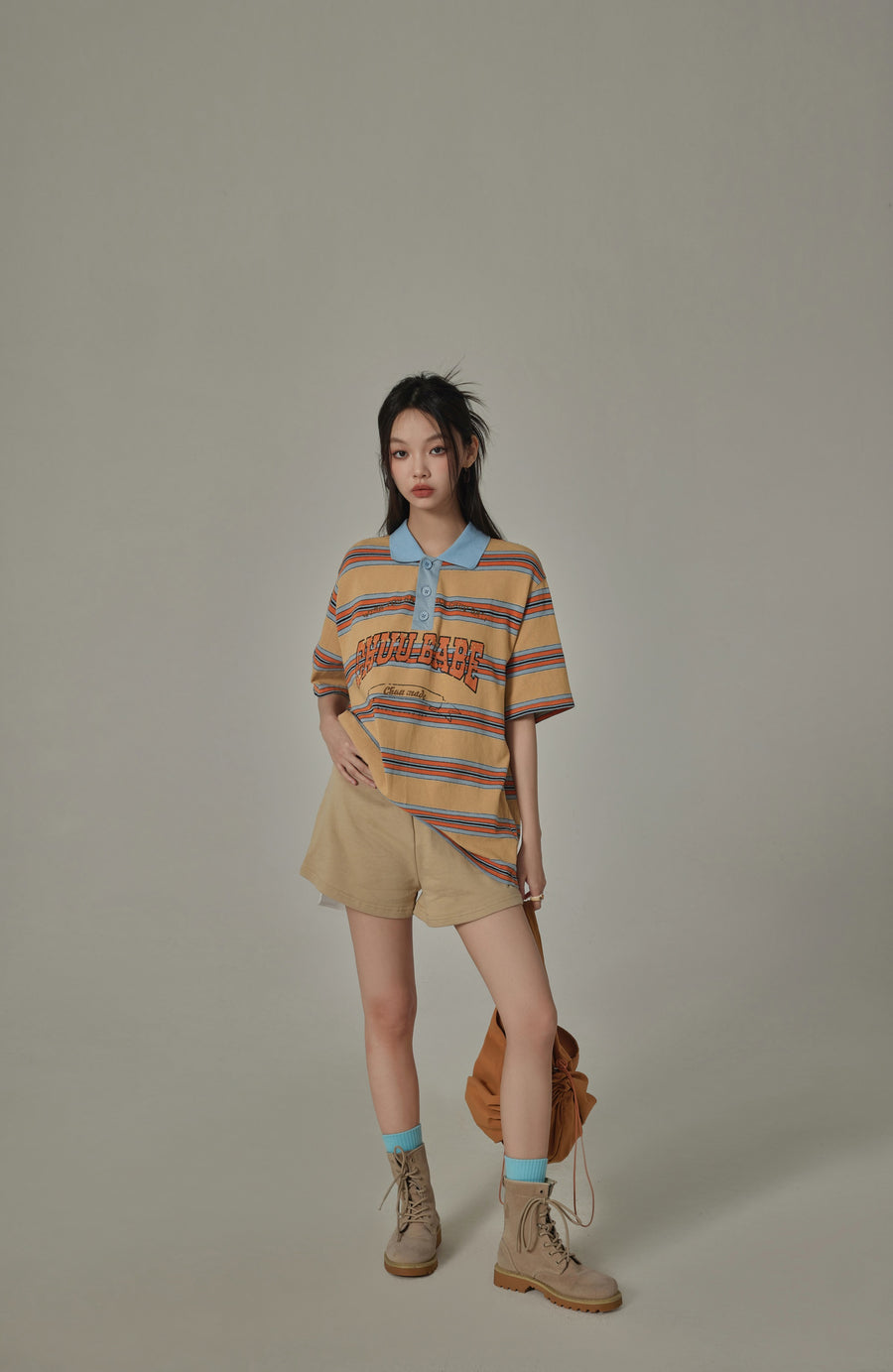 CHUU Multi-Color Chuu Babe Striped T-Shirt