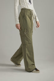 Simple Basic Banded Wide Pants