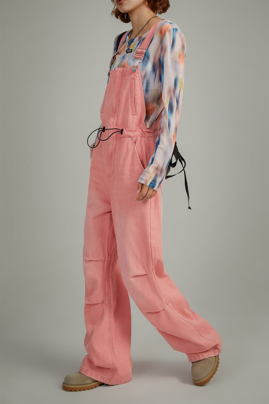 CHUU Drawstring Waist Overalls