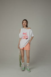 Nice To Meet Chuu Off-The-Shoulder Cherry T-Shirt