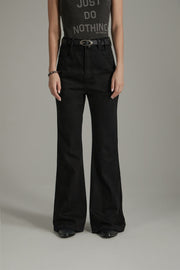 Color Slit Bootcut Pants