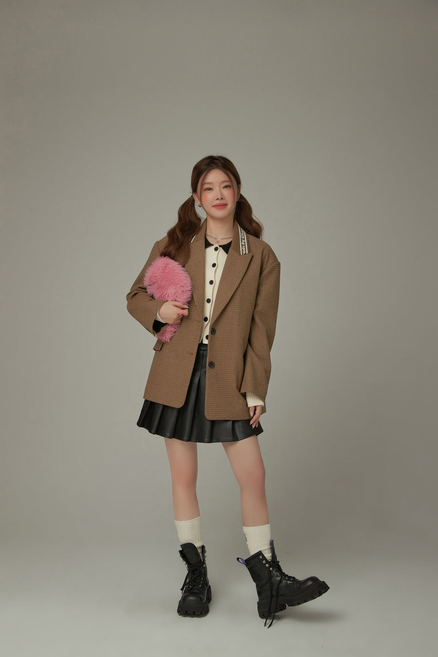 CHUU Color Collar Knit Cardigan